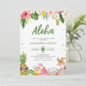 ガールアロハハワイアンベビーシャワー 招待状 (スタンド正面)