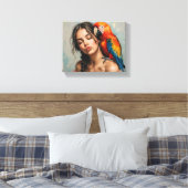 ガールアンドオロットキャンバスアート キャンバスプリント (インサイチュ (寝室))