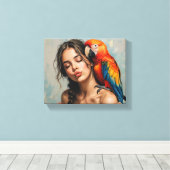 ガールアンドオロットキャンバスアート キャンバスプリント (インサイチュ (ウッドフロア))