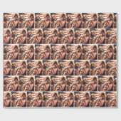 ガールアンドゴールデン祈レトリバー ラッピングペーパー (フラット)