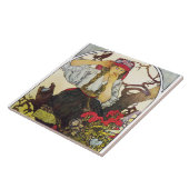 ガールアンドゼラニウム、ミュシャ タイル (側面)