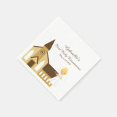 ガールアンドチャーチコミュニオンナパーソナライズされたプキン スタンダードカクテルナプキン (角)