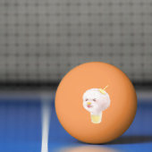 ガールアンドドッグソーダイラストレーション 卓球ボール (ネット)