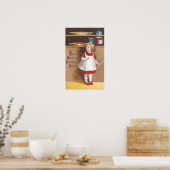 ガールアンドパンプキンパイヴィンテージ感謝祭 ポスター (キッチン)