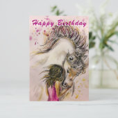 ガールアンドホースハッピーバースデーカード (スタンド正面)