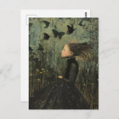 ガールアンド蝶ダークファンタジー ポストカード (正面/裏面)