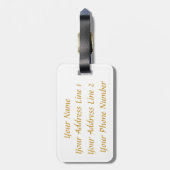 ガールアーティストキッドパーソナライズされたラゲッジタグ ラゲッジタグ (裏面縦)