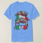 ガールイタリイタリアンアルサッカーワールドカップ2022イタリア Tシャツ (デザイン正面)