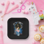 ガールインアマルティニガラス新年のイブ紙プレート ペーパープレート (パーティー)