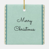 ガールインウィンターコートレトロオーナメント セラミックオーナメント (裏面)