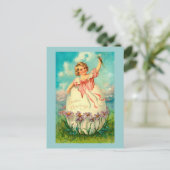 ガールインエッグヴィンテージイースター シーズンポストカード (スタンド正面)