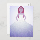 ガールイングリッタードレスポストカード ポストカード (正面/裏面)