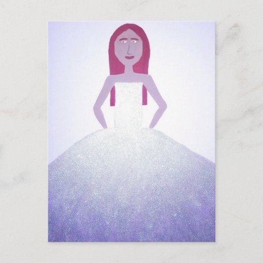ガールイングリッタードレスポストカード ポストカード (正面)