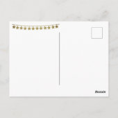 ガールイングリーンカエルフード付スター誕生日サンキュー ポストカード (裏面)