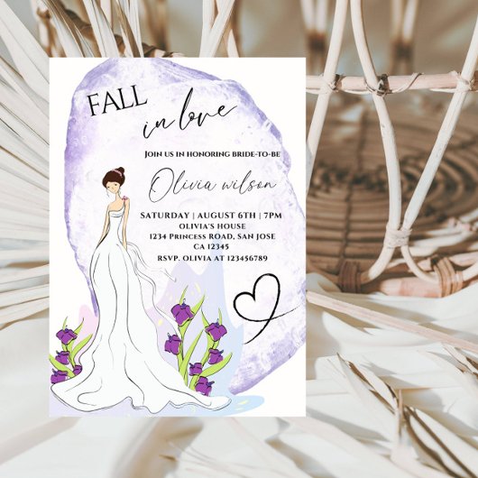 ガールインザガーデンブライダルシャワー-エレガントフローラ 招待状