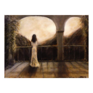 ガールインザバルコニーズ絵画フォトプリント フォトプリント