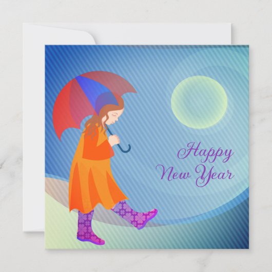 ガールインザレインカモダンイカラフル文字 (正面)