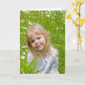 ガールインデイジー考えるフィールドオブユー カード (黄色い花)