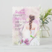 ガールインホワイトドレス招待状 招待状 (スタンド正面)