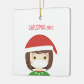 ガールイン顔マスククリスマス2020 セラミックオーナメント (左)