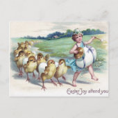 ガールイースターシック卵ドラビクトリアンム シーズンポストカード (正面)