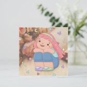 ガールウィズアザスマイルイラストレーション 招待状 (スタンド正面)