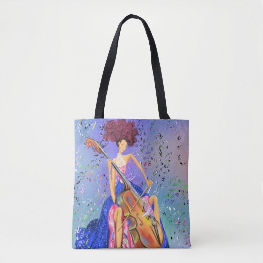 ガールウィズチェロミュージカルトートバッグファンタスティックメロディ トートバッグ (正面)