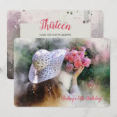 ガールウィズブーケ招待状 招待状 (正面/裏面)