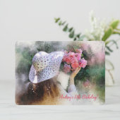 ガールウィズブーケ招待状 招待状 (スタンド正面)