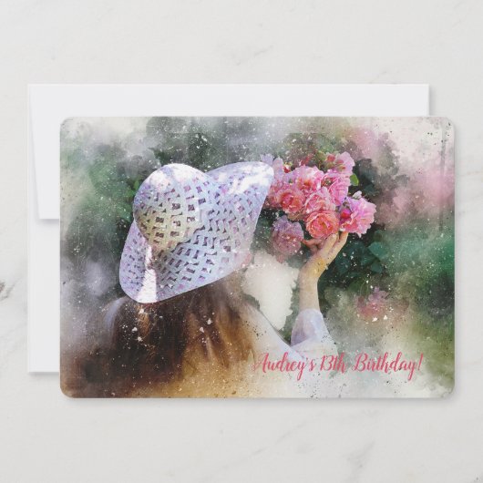 ガールウィズブーケ招待状 招待状 (正面)