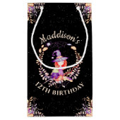 ガールウィッチ誕生日水彩 スモールペーパーバッグ (裏面)