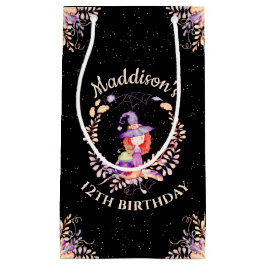 ガールウィッチ誕生日水彩 スモールペーパーバッグ