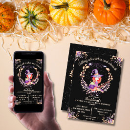 ガールウィッチ誕生日水彩 招待状