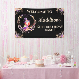 ガールウィッチ誕生日水彩 横断幕