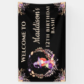 ガールウィッチ誕生日水彩 横断幕 (縦)