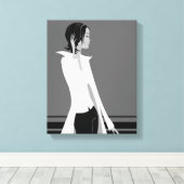 ガールウィティートメントファッションディーバキャンバスプリント キャンバスプリント (インサイチュ (ウッドフロア))