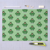 ガールウィンググリーンカエルフード付スケッチクリスマス 薄葉紙 (クラフト)