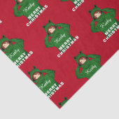 ガールウィンググリーンカエルフード付スケッチクリスマス 薄葉紙 (詳細)