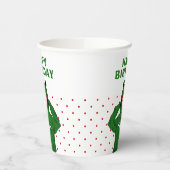 ガールウィンググリーンカエルフード付スケッチ誕生日 紙コップ (左)