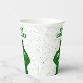 ガールウィンググリーンカエルフード付スケッチ誕生日 紙コップ (右)