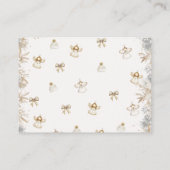 ガールウィンターおむつラッフルベビーベビーシャワー エンクロージャーカード (裏面)