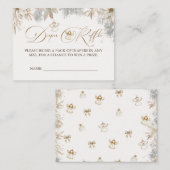 ガールウィンターおむつラッフルベビーベビーシャワー エンクロージャーカード (正面/裏面)