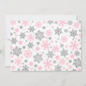 ガールウィンターオネダーランドファースト誕生日写真 招待状 (裏面)