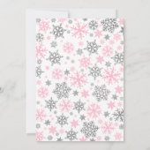 ガールウィンターオネダーランドファースト誕生日招待状 招待状 (裏面)