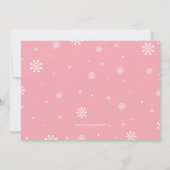 ガールウィンターオネダーランド写真1st誕生日招待状 招待状 (裏面)