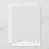 ガールウィンターオネダーランド1st誕生日、初日 招待状 (裏面)