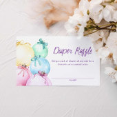 ガールウィンタークリスマスおむつラッフルチケット エンクロージャーカード