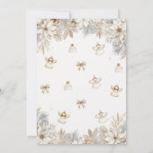 ガールウィンターベビーベビーシャワー外は寒い 招待状 (裏面)