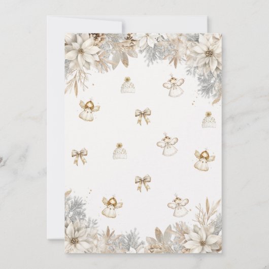 ガールウィンターベビーベビーシャワー外は寒い 招待状 (裏面)