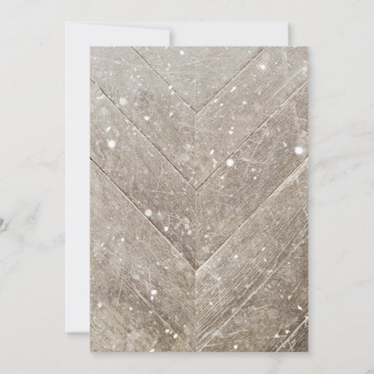 ガールウィンターワンダーランドをテーマにした最初の誕生日パーティー 招待状 (裏面)